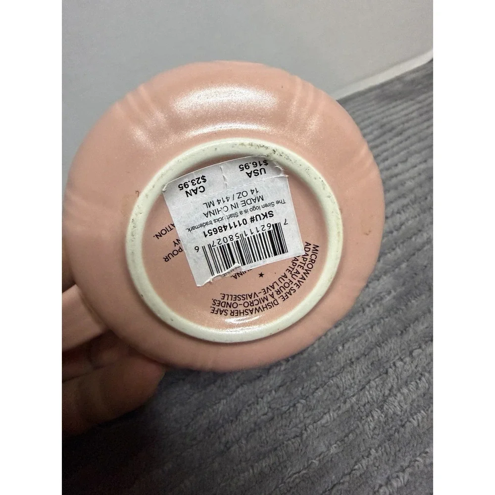 Starbucks Spring 2024 Pastel Pink Curved Mug  14oz Easter -